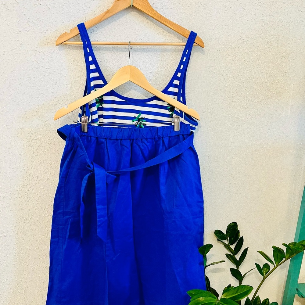 J Crew Royal Blue Linen Blend Skirt M